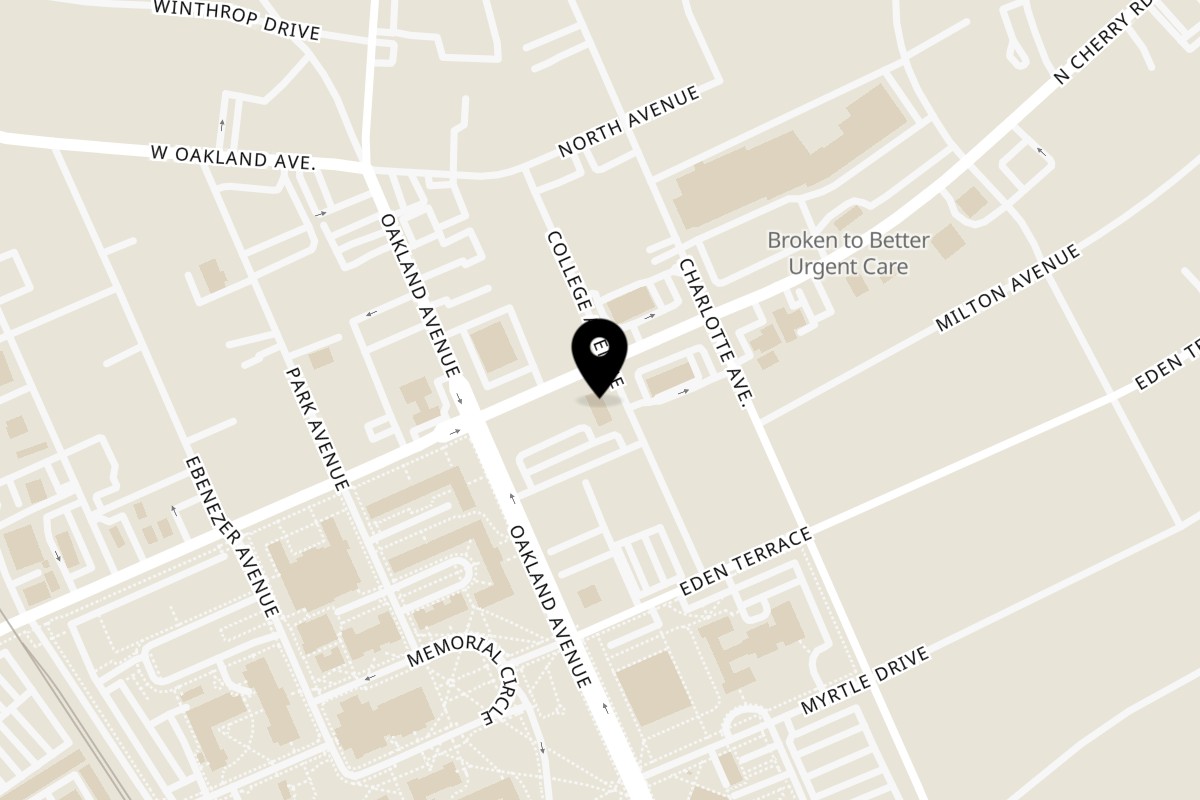 Map showing the location of Hobo's Rock Hill on 520 Cherry Road in Rock Hill
